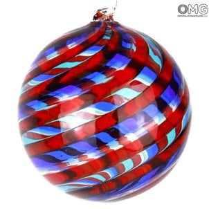 Boule de Noël - Spiral Fantasy - Noël en verre de Murano classique