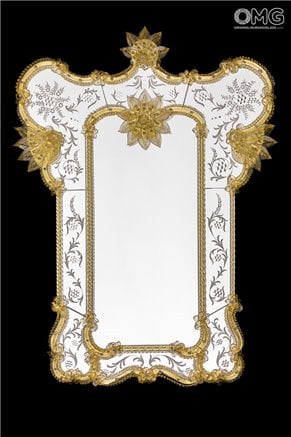 Cicerone - Wand venezianischer Spiegel - Muranoglas