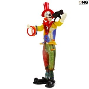 Clownfigur mit Affe - Original Murano Glas OMG clown_monkey_original_murano_glass_omg_venetian29