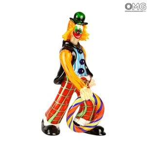 Clown Figur ulaop Spieler Original Murano Glass OMG clown_murano_glass_figurine_omg_pagliaccio_multicolor