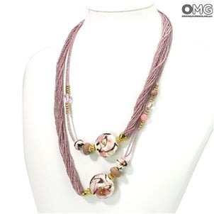 Necklace Giulia - Pink - Original Murano Glass OMG