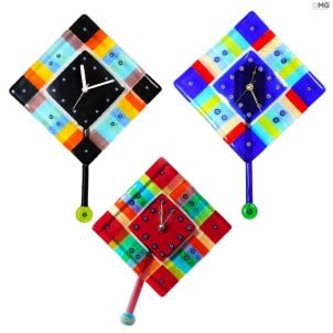 Timegoesby - Reloj de péndulo - Reloj de pared - Cristal de Murano