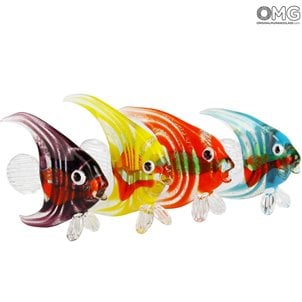الأسماك - الحيوانات - زجاج مورانو الأصلي OMG