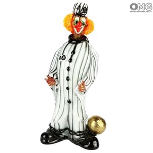 ピエロの置物ジェイルバード囚人オリジナルムラーノグラスOMG Comics_prisoner_clown_murano_glass_figurine_1