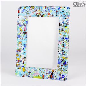 Photo Frames Collection Original Murano Gl Photo Frame Color Fantasy Light Blue Gl Original Murano