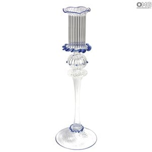 Venezianischer Blu Kerzenhalter - Muranoglas