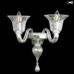 MARANO ANTIQUE  2 ARM CANDLE  CRYSTAL SCONCE ELECTRIC WALL LIGHTS 