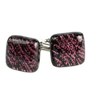 Cufflinks - Tiger Purple - Original Murano Glass OMG