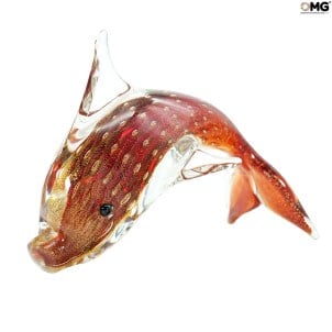 dolphin_red_gold_orginal_murano_glass_omg