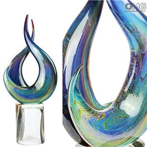 double_curly_chalcedony_sculpture_murano_glass_omg