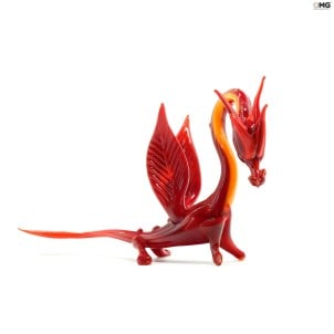 Dragão vermelho - Vidro Murano Original OMG
