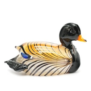 duck_glass_orange_sculpture_original_murano_glass_