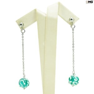 earrings_green_beads_original_murano_glass_omg