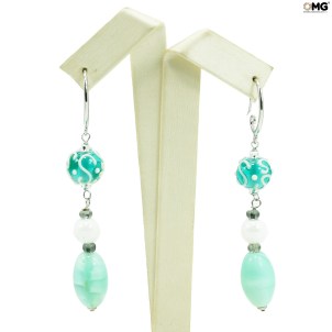earrings_green_white_original_murano_glass_omg