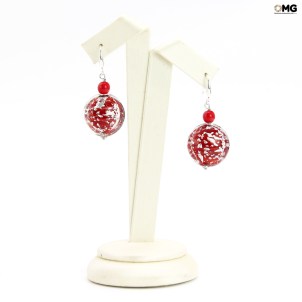 boucles d'oreilles_red_original_murano_glass_venetian_gift_jewellery