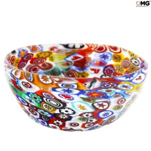 plato millefiori - multicolor - Cristal de Murano original OMG