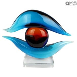 Troisième œil - La vue - Sculpture en verre de Murano