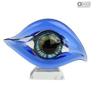 目の彫刻-視力-オリジナルのムラーノグラス