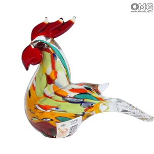fantasy_rooster_murano_glass_with_macete