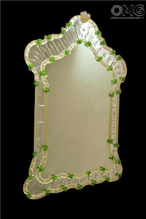 Faraone - Wand venezianischer Spiegel - Muranoglas