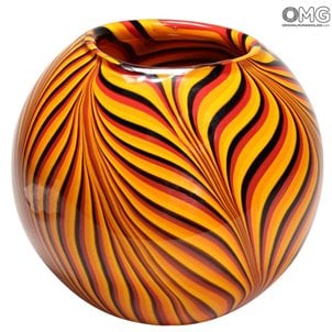 Cuenco Tigre - Florero soplado - Cristal de Murano original