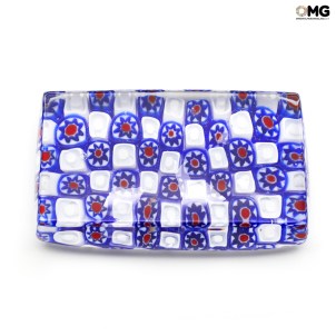 문진 폼페이 - Millefiori 블루 스몰 - 무라노 유리