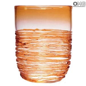 عنبر فيلانتي - مزهرية بيضاوية - زجاج مورانو الأصلي