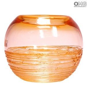 Filante Amber - Schüssel Vase - Original Murano Glas
