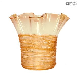 Filante Amber - Vase Serviettes - Verre de Murano Original