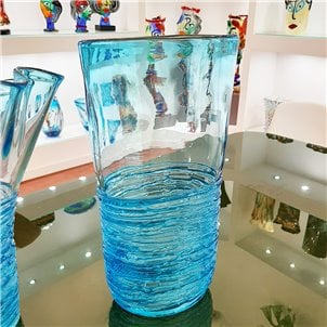 filante_tube_vase_light_blue_original_ Murano_glass_2