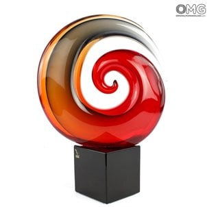 fire_snail_abstract_original_murano_glass_sculpture_1