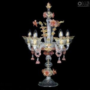 Flambeau Ca Manzoni - Venetian - Murano Glass - 5 luzes