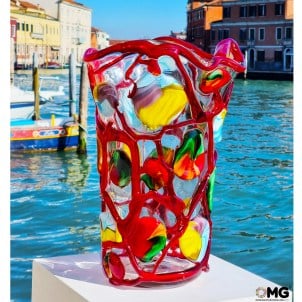 floral_garden_original_red_omg_murano_glass_vase