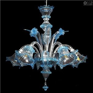 floral_light_blue_chandelier_murano_glass_black_1