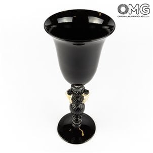 flute_set_all_black_murano_glass_3