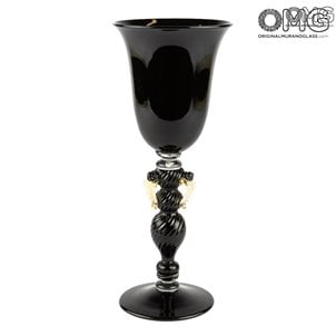 флейта_single_all_black_murano_glass_99