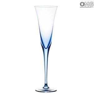 Trinkglas Blau - Flute Classic