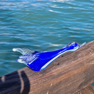 Flying duck Figurine - With colors Sommerso - 1 Piece - Orginal Murano Glass OMG