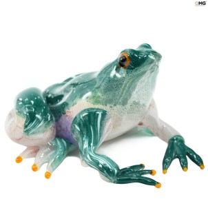 Wunderschöne Froschskulptur - Dunkelgrün - Original Muranoglas OMG Wunderschöne Froschskulptur - Dunkelgrün - Original Muranoglas OMG