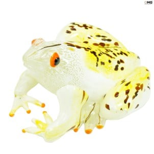 Wunderschöne Froschskulptur - Gelb - Original Muranoglas OMG