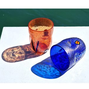 Fruit - Set of 3 Drinking glasses - Tumbler - Original Murano Glass OMG