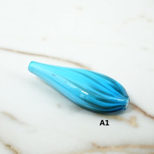 Murano glass Beads - Lightblue & Aventurine 