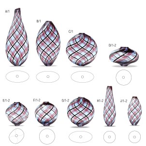 glass_beads_twisted_black_lightblue_ametyst_original_murano_glass