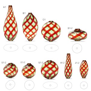 glass_beads_twisted_red_green_avventurina_original_murano_glass