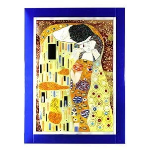 The Kiss - Klimt Canvas Tribute - Peinture sur verre