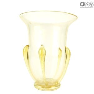 Mittlere Vase - Goldkollektion - Original Muranoglas