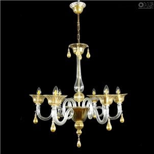 gold_chandelier_twisted_ Murano_glass_2