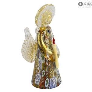 Murrina Millefiori Angel - الذهب بالكامل - زجاج مورانو الأصلي OMG