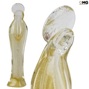 麥當娜 - 帶金箔 - Original Murano Glass Omg