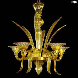 Candelabro veneciano Amber Lance - Cristal de Murano original